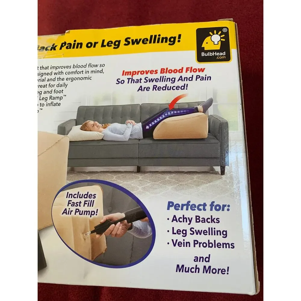 Leg Ramp for Back, Hip, Knee, and Leg Pain Relief, Improves Circulation